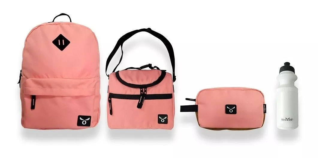 MOCHILA PINK MOOSE PACK 4 PIEZAS