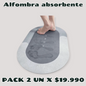 ALFOMBRA ULTRA ABSORBENTE  60 X 40 (PACK 2 UNIDADES)